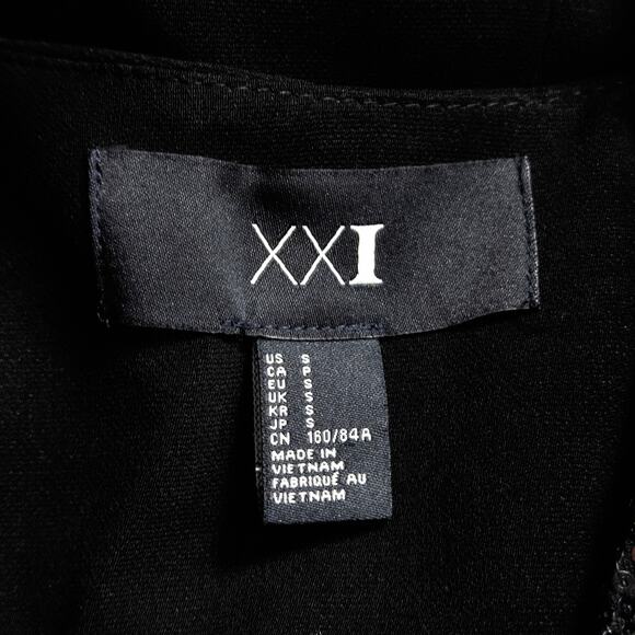 XXI Women’s Blazer Y2K Partycore Night Out Black Sequin Trim Cropped Jacket Sz S - Picture 12 of 12